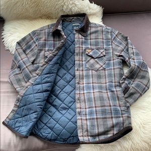 RVCA Plaid Flannel Shirt Jacket w/Quilted Lining